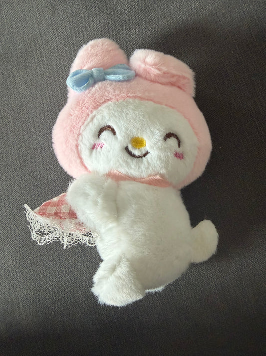 14cm Sanrio Kuromi / Melody Kawaii Stuffed Plushie Keychain / Bag Chain - Cartoon Cute Plushie - Perfect Birthday / Christmas Gift