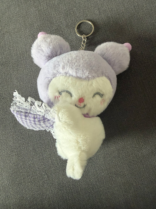 14cm Sanrio Kuromi / Melody Kawaii Stuffed Plushie Keychain / Bag Chain - Cartoon Cute Plushie - Perfect Birthday / Christmas Gift