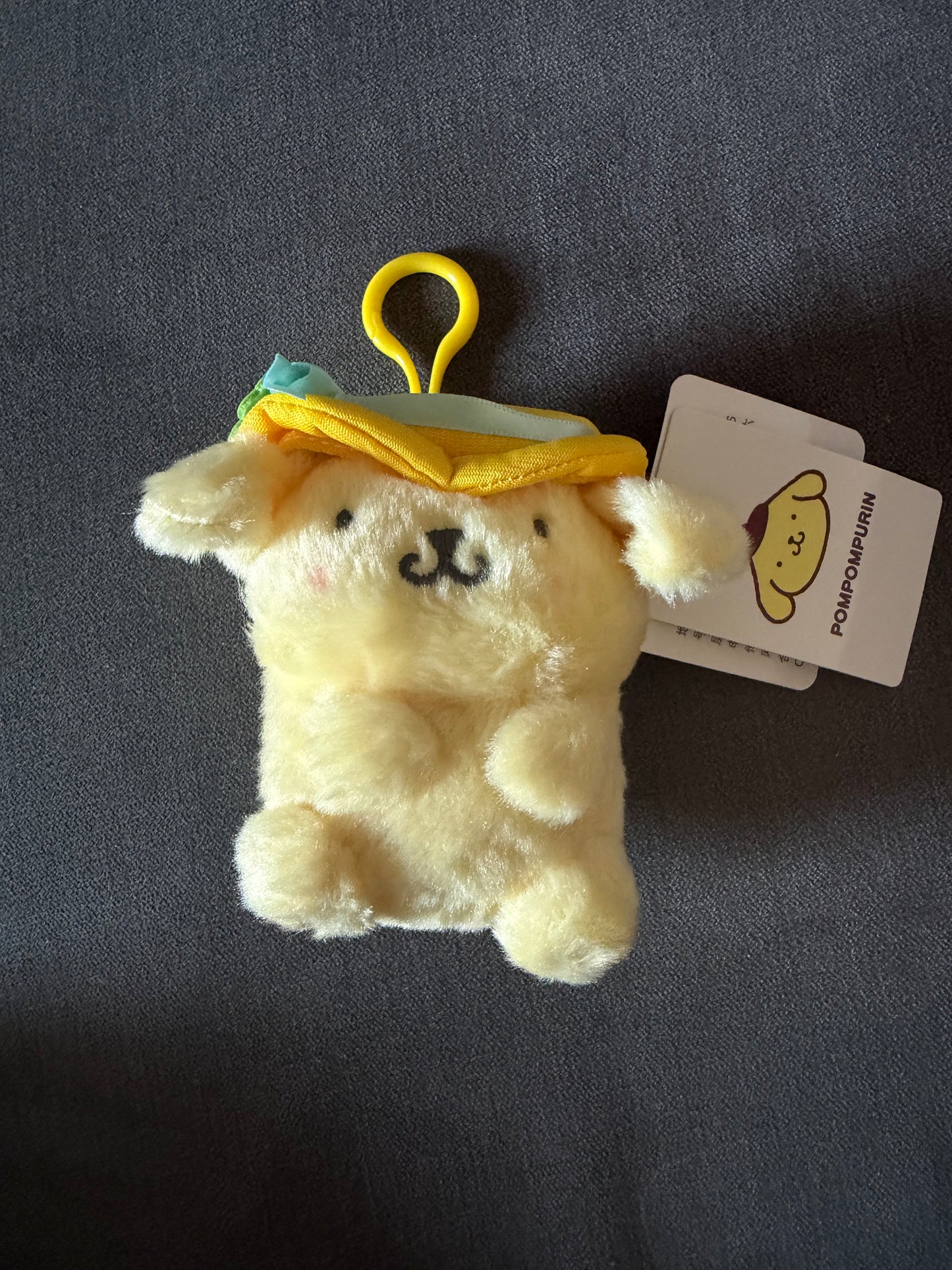 12cm Sanrio Pompompurin Kawaii Stuffed Plushie Keychain / Bag Chain -Cartoon Cute Plushie - Perfect Birthday / Christmas Gift