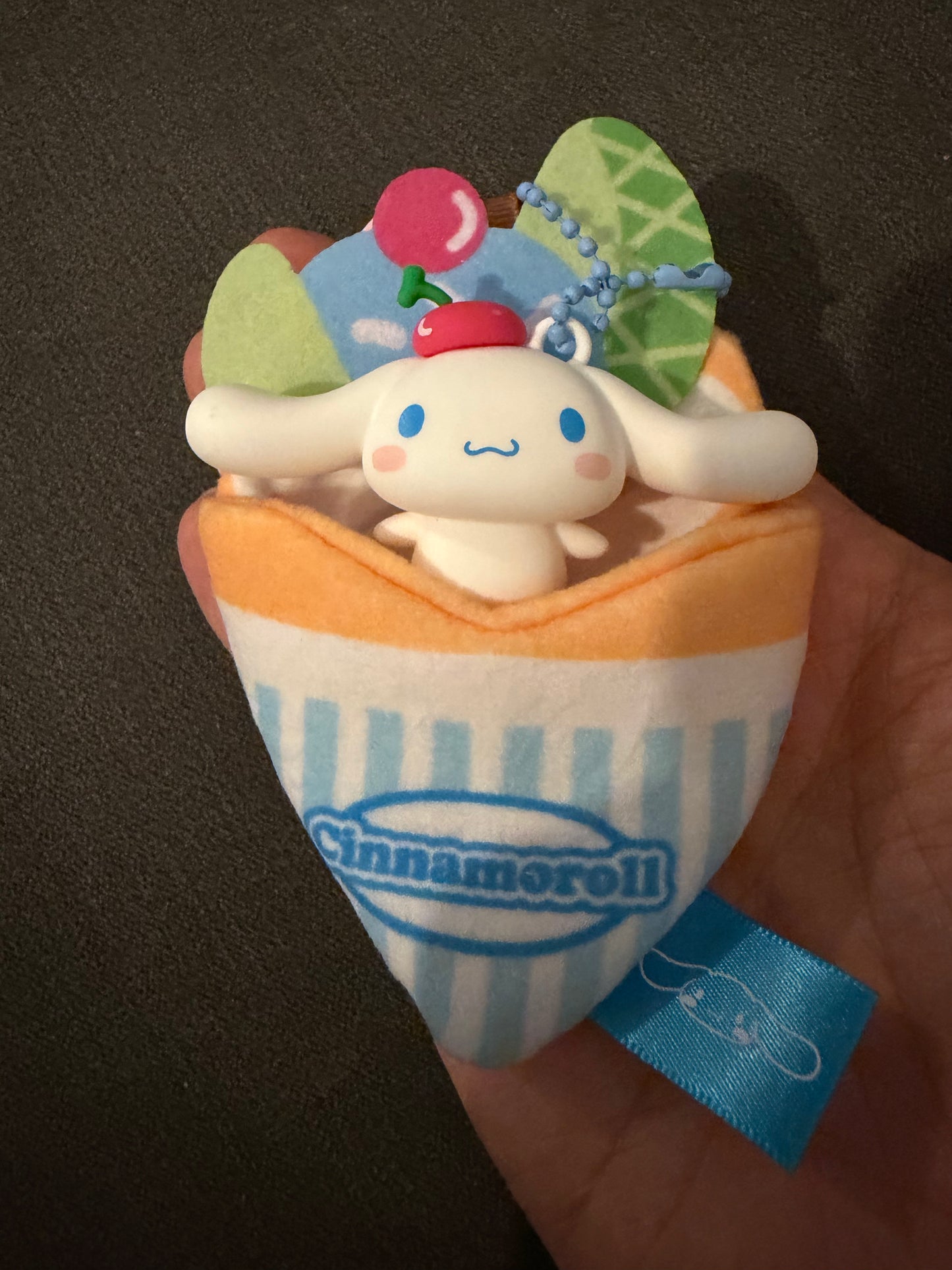 Sanrio Characters Keychain / Bag  Chain - Plastic Character In A Soft Cosy Pocket - Melody, Pochacco, Cinnamoroll & Kuromi