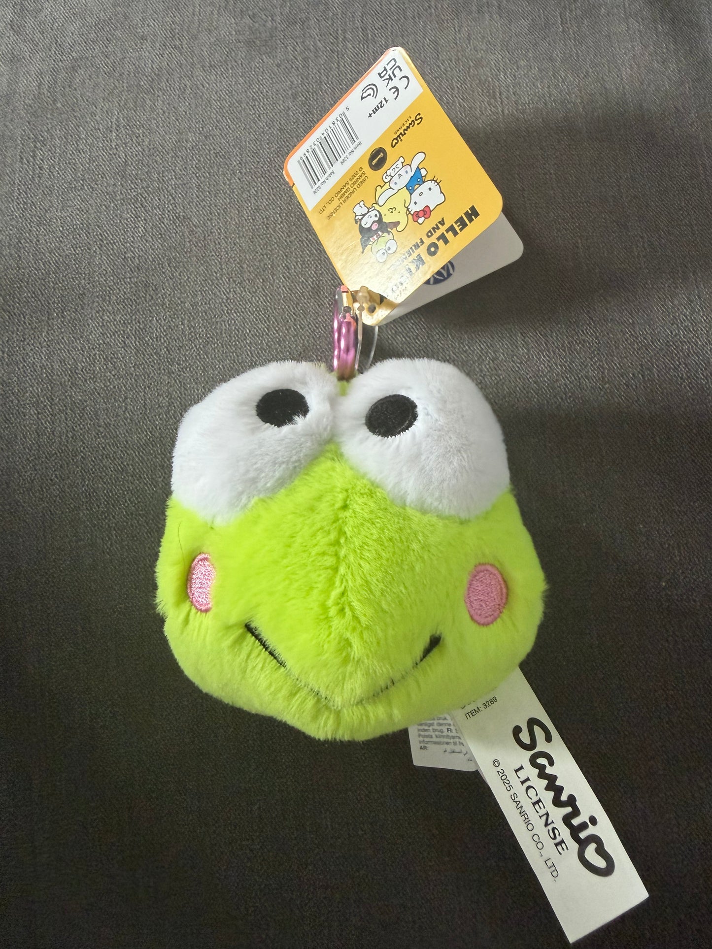 Sanrio 10cm Keroppi Cartoon Plush Doll Keychain Kawaii - Stuffed Toy for School Bag - Pendant Gift - 2 Designs
