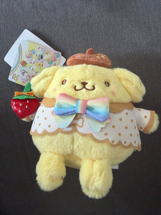 15cm Sanrio Pompompurin Kawaii Stuffed Plushie Keychain / Bag Chain - Cartoon Cute Plushie - Perfect Birthday / Christmas Gift - 2 Designs Available