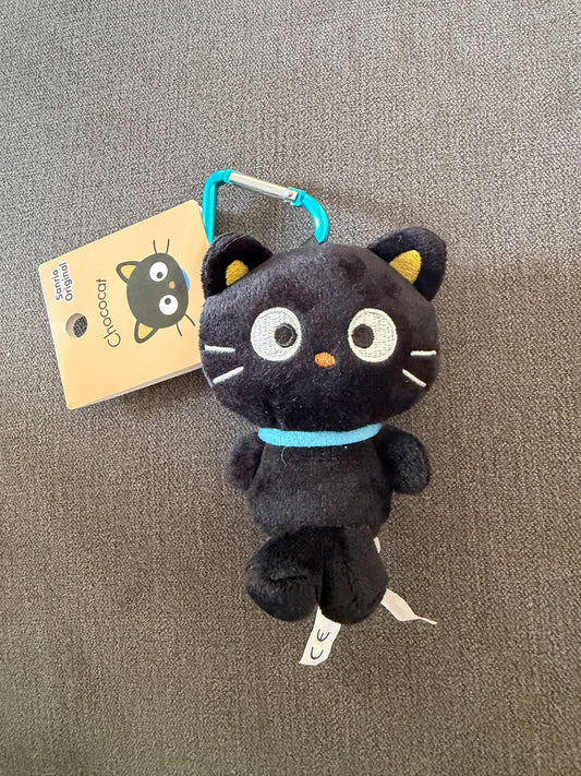 Sanrio 10cm Chococat Cartoon Plush Doll Keychain Kawaii - Stuffed Toy for School Bag - Pendant Gift