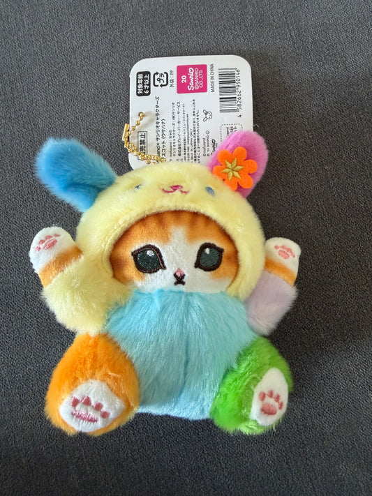 Sanrio 10cm Usahana Mofusand Cartoon Plush Doll Keychain Kawaii - Stuffed Toy for School Bag - Pendant Gift